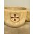 Antique large pharmacy mortar, Carrara marble with coat of arms of the Order of Malta, 17th century, 20x39cm