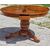 Round walnut center table with inlays, Veneto, Empire – Charles X period