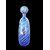 Round blown glass bottle with multicolored spiral bands. Ve.Art.Murano.