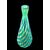 Green glass vase with spiral vertical bands. Signature VeArt (Murano artistic glassworks 1984).