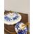 Pair of hand-painted ceramic chandeliers, 20th century, 30x7cm