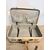 Valigia vintage in pelle e cuoio anni '50, 16x60x37cm