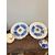 Pair of hand-painted ceramic chandeliers, 20th century, 30x7cm