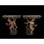 Pair of lacquered and gilded consoles