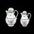 Pair of porcelain coffee pots. Vienna, early 19th century.