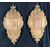 Pair of carved and gilded wooden mirrors. Italy, 18th century.