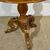 Antique splendid round walnut table from Rolo, early 1800s. Inlaid top. H78 diameter 73 cm