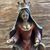 Antique sculpture of the Madonna on the throne. Polychrome painted, 17th century, h 35