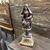 Antique sculpture of the Madonna on the throne. Polychrome painted, 17th century, h 35