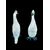 Pair of heavy glass ducks with lattimo filigree inclusions. Murano.