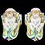 Pair of majolica shelves with cherubs and shell motifs. Rubbiani manufacture of Sassuolo.