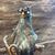 Antique sculpture of the Madonna on the throne. Polychrome painted, 17th century, h 35