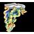 Majolica shelf with support in the shape of a winged dragon. Imola manufacture.