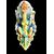 Majolica shelf with support in the shape of a winged dragon. Imola manufacture.