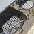 Large handmade wrought iron outdoor table with six chairs. Dimensions: 182 x 112 cm