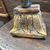 Antique sculpture of the Madonna on the throne. Polychrome painted, 17th century, h 35