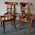 Four walnut chairs