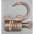 German wrought iron padlock with original key – 18th century