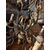 LAMP251 - Lampadario in ferro battuto, epoca '8/'900, misura diametro cm 80 x H 85