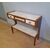 Consolle da ingresso in noce, ottone e pergamena anni '50