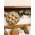 Antique copper pot rack from the early 1900s with antique branches, 93x70cm
