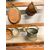 Antique copper pot rack from the early 1900s with antique branches, 93x70cm