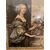 Antique pair of 17th century engravings by Van Dyck. Pierre Lombart. Dorothea and Philip Herbert IV, 38x27cm
