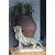 Alabaster animal sculpture: Panther, early 20th century