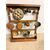 Antique copper pot rack from the early 1900s with antique branches, 93x70cm
