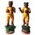 Pair of carved and lacquered wooden sculptures, China, Qing Dynasty, Guangxu period (1871-1908)