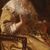 OLD PAINTINGS OF WOMAN SEWING, FEMALE PORTRAITS, OIL ON PANEL, 19TH CENTURY. (QR685)