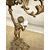 Coppia di candelabri/candelieri bronzo '900 a cinque fiamme con putti, 52x42cm