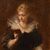 ANTIQUE PAINTINGS OF WOMAN READING, FEMALE PORTRAITS, OIL ON PANEL, NINETEENTH CENTURY (QR684)