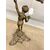 Coppia di candelabri/candelieri bronzo '900 a cinque fiamme con putti, 52x42cm
