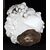 Head of Bacchus in white glazed terracotta