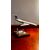 Modello d'aereo vintage in metallo su base in legno Anni '50 - '60