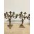 Coppia di candelabri/candelieri bronzo '900 a cinque fiamme con putti, 52x42cm
