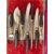 Sheffield silver roast knife set 1890 Harrison Fisher & c. horn handle, 5x30x45cm