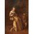 OLD PAINTINGS OF WOMAN SEWING, FEMALE PORTRAITS, OIL ON PANEL, 19TH CENTURY. (QR685)