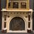 CHM714 - Carrara marble fireplace with Levanto Red marble inlays, 19th century, dimensions cm W 182 x H 130 x D 40