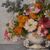 QUADRI ANTICHI, ART DECO, NATURA MORTA CON FIORI DI MARGHERITE E PETUNIE, TELA, XX SECOLO. (QF686)