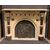 CHM714 - Carrara marble fireplace with Levanto Red marble inlays, 19th century, dimensions cm W 182 x H 130 x D 40