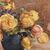 DIPINTI ANTICHI OVALI CON FIORI DI ROSE GIALLE, NATURE MORTE, OLIO SU TELA, PRIMI DEL NOVECENTO. (QF683)