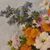 QUADRI ANTICHI, ART DECO, NATURA MORTA CON FIORI DI MARGHERITE E PETUNIE, TELA, XX SECOLO. (QF686)