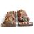 Pair of lacquered wooden pilaster sculptures