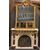 CHM714 - Carrara marble fireplace with Levanto Red marble inlays, 19th century, dimensions cm W 182 x H 130 x D 40