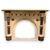 CHM714 - Carrara marble fireplace with Levanto Red marble inlays, 19th century, dimensions cm W 182 x H 130 x D 40