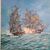 Norberto Martini, Battaglia in alto mare, olio su tela
