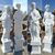 Statue quattro stagioni in marmo con basamento - Altezza con piedistallo 160
