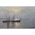 DIPINTI ANTICHI ITALIANI, FAUSTO PRATELLA, MARINA AL TRAMONTO, OLIO SU TELA, PITTORI DEL 900. (QM688)